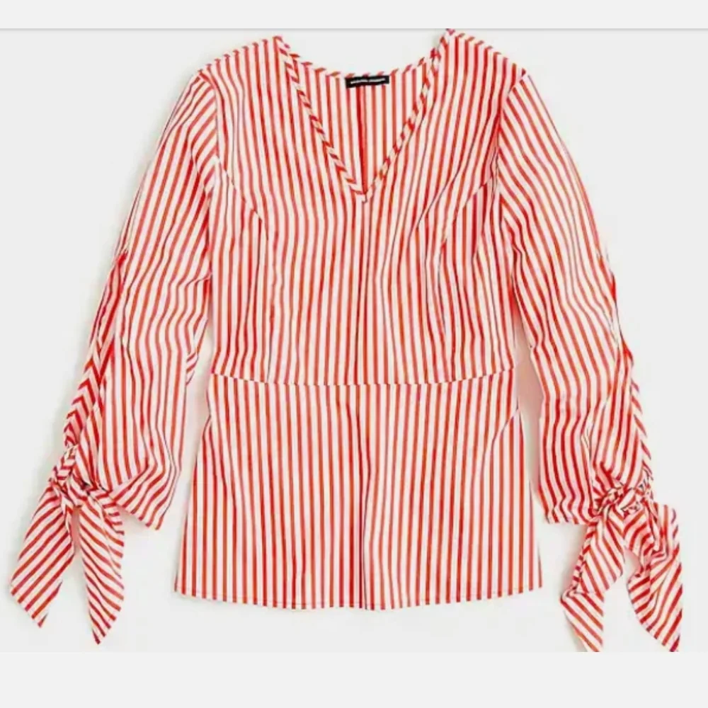 J. Crew x Universal Standart Poplin Striped Shirt Tie Cuffs